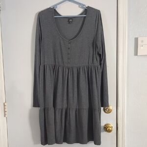 Wild Fable Charcoal Long Sleeve Dress 2X